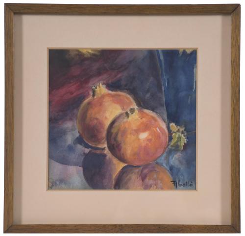 FRANCESC ABELLÓ ROCA (1875-?)  "STILL LIFE WITH POMEGRANATE