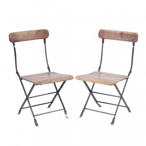EIGHT GARDEN CHAIRS, FIRST HALF OF THE 20TH CENTURY.