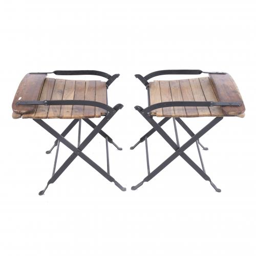 EIGHT GARDEN CHAIRS, FIRST HALF OF THE 20TH CENTURY.