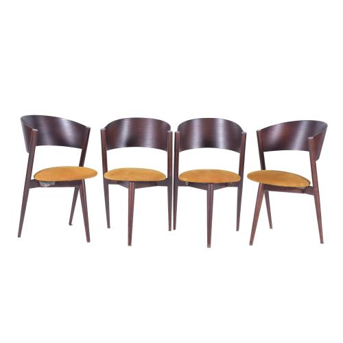 PETE SANS (1947). SET OF FOUR "DIVINA" MODEL CHAIRS, CIRCA 1955.