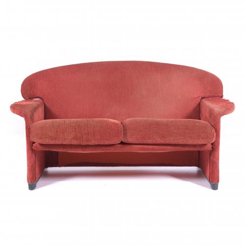 AFRA & TOBIA SCARPA. "RONDA LOVESEAT" MODEL COUCH, CIRCA 1980.