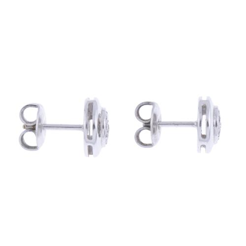DIAMONDS ROSETTE EARRINGS.