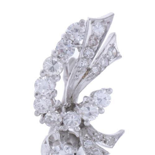 DIAMONDS EARRINGS, 1950&#39;S.