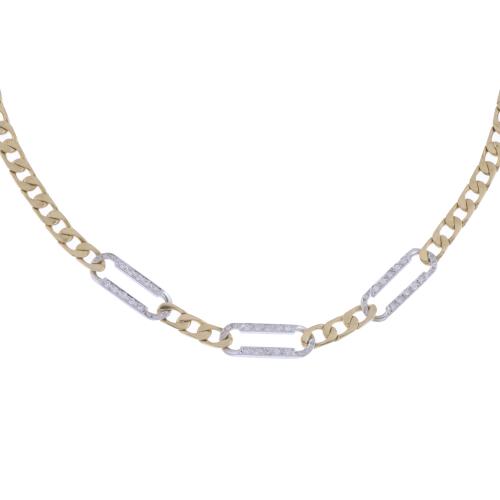 OCTAVIO SARDÀ. TWO-TONE LINKS NECKLACE.