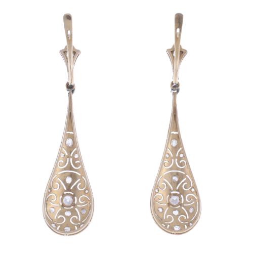ART NOUVEAU LONG EARRINGS.