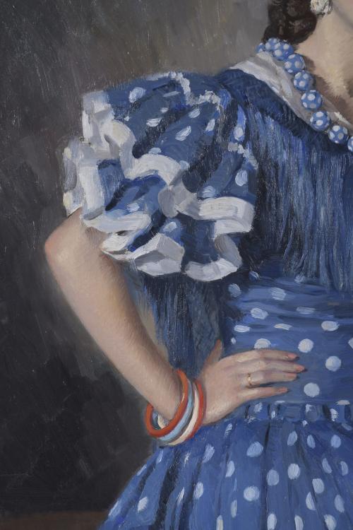 ALBERT RÀFOLS CULLARÉS (1892-1986).  "GIRL IN A BLUE GYPSY&#39;