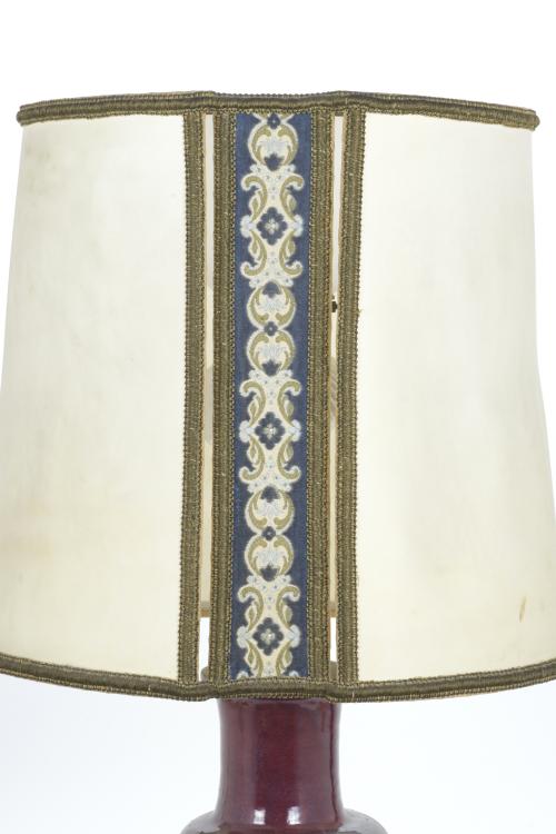 VASE TRANSFORMED INTO A LAMP, "SANG DU BEUF". CHINA, MID 20