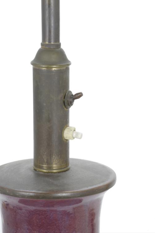 VASE TRANSFORMED INTO A LAMP, "SANG DU BEUF". CHINA, MID 20