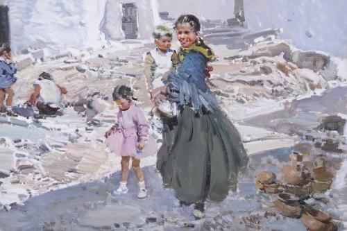 IGNACIO GIL (1913-2003). "WOMEN FROM IBIZA".
