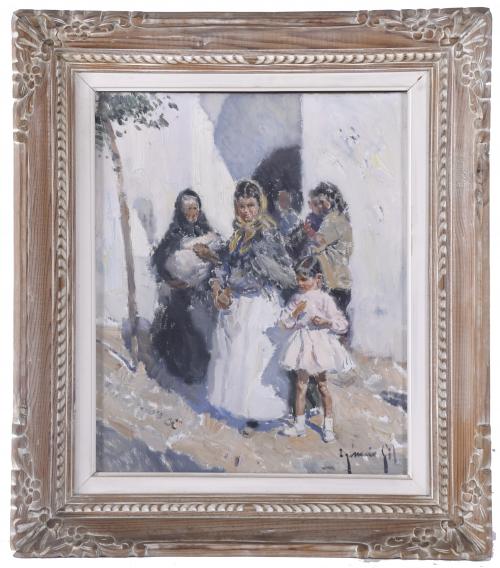 IGNACIO GIL (1913-2003). "WOMEN FROM IBIZA".
