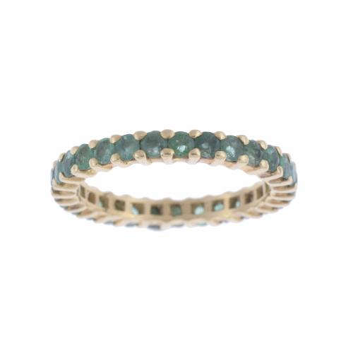EMERALDS WEDDING RING.