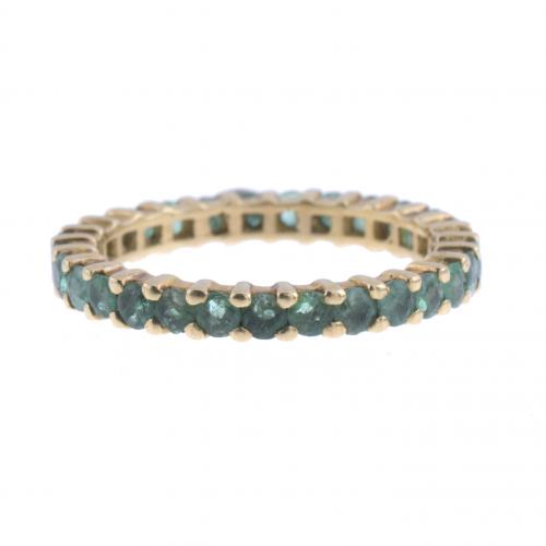 EMERALDS WEDDING RING.
