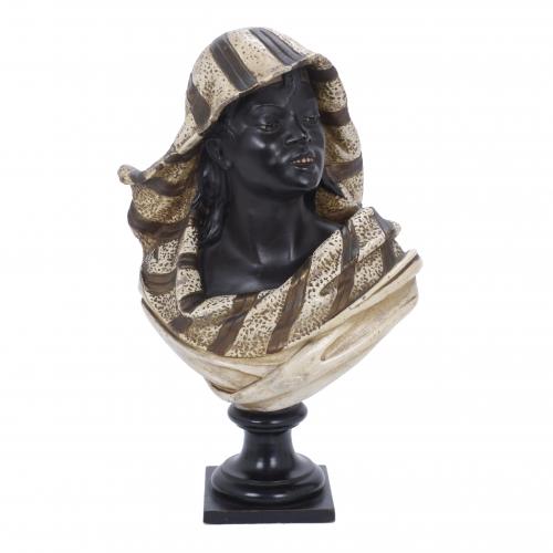 ORIENTALIST BUST OF THE COMPANY KOENING & LENGSFELD, LATE 19TH CENTURY.
