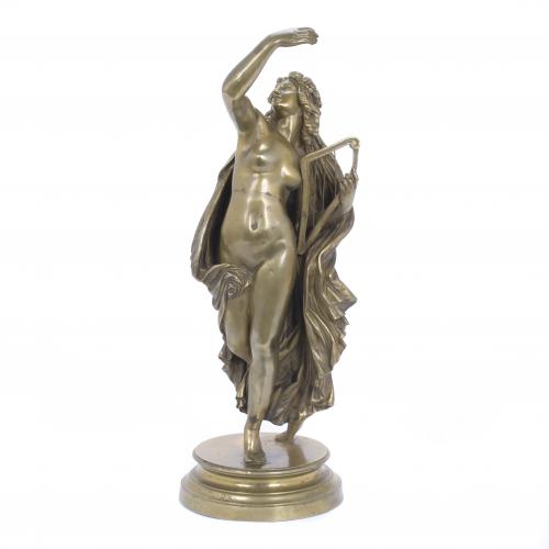 PRADIER. MUSE ALLEGORY OF MUSIC, LATE 19TH CENTURY.