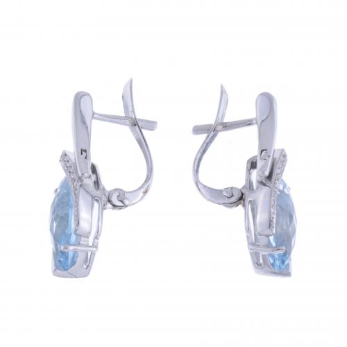 BLUE TOPAZ EARRINGS.