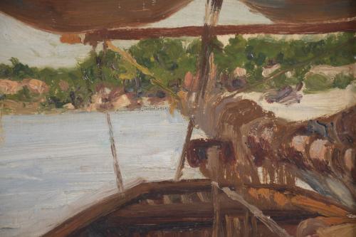 ALEXANDRE CARDUNETS CAZORLA (1871-1944). "VIEW FROM THE BOA