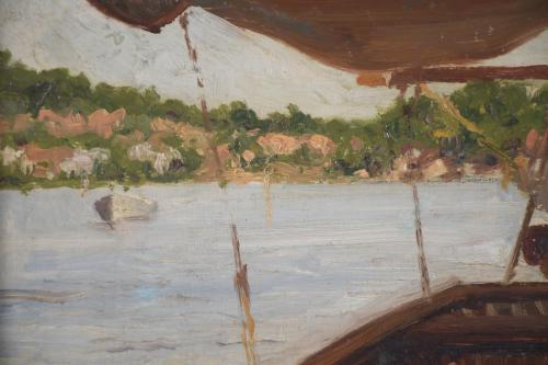 ALEXANDRE CARDUNETS CAZORLA (1871-1944). "VIEW FROM THE BOA