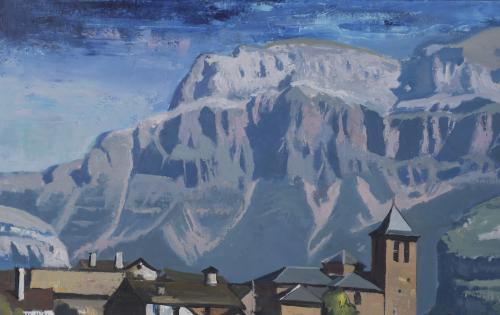 FREDERIC LLOVERAS HERRERA (1912-1983). "LANDSCAPE IN TOLRA"