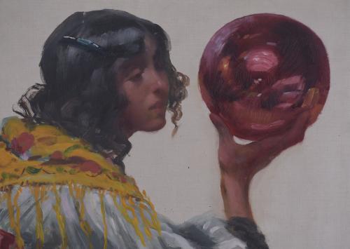 ANDRÉS LARRAGA Y MONTANER (1861-1931). "GYSPY WOMAN".