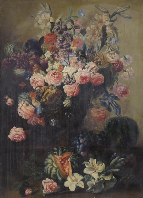 EARLY 20TH CENTURY SPANISH SCHOOL. "STILL LIFE WITH FLOWERS".