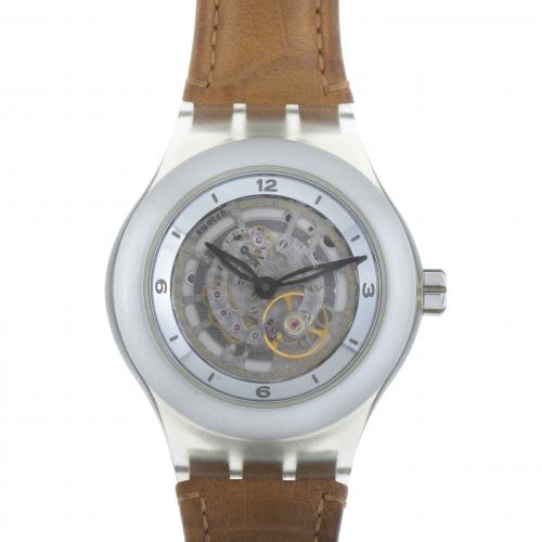 SWATCH MEN'S WRISTWATCH, DIAPHANE ONE MODEL, LIMITED EDITION.