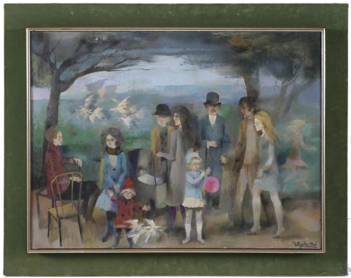 RAMÓN AGUILAR MORÉ (1924-2015). "FAMILY IN THE PARK".