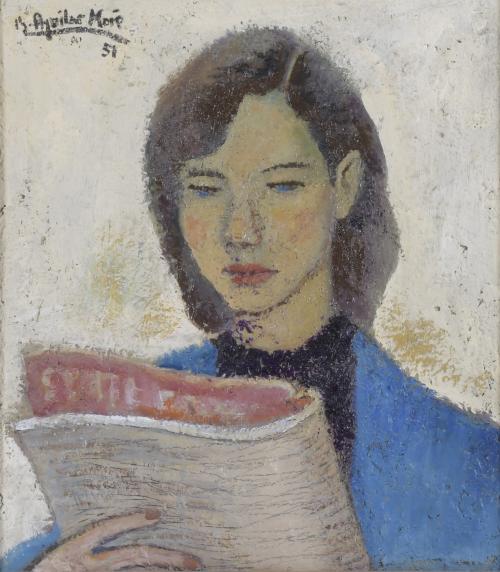 RAMÓN AGUILAR MORÉ (1924-2015). "RETRATO", 1951.
