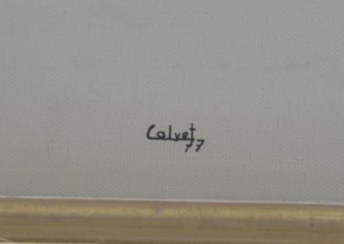 FRANCESC CALVET I MOTA (1947-2004).  "Festa major a enlloc"