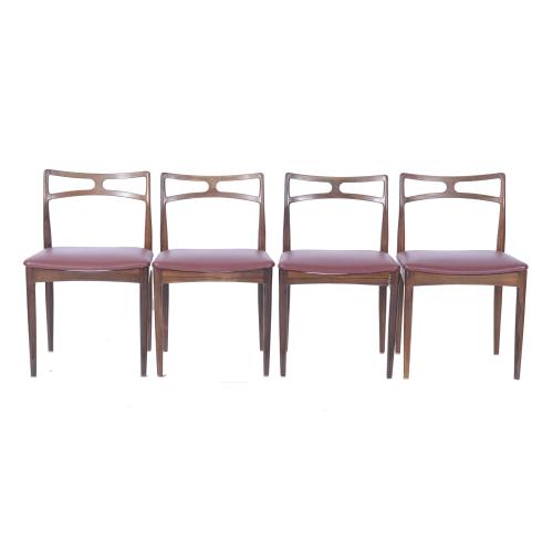 JOHANNES ANDERSEN. CUATRO SILLAS DE SALÓN PARA LA CASA LÜBKE.