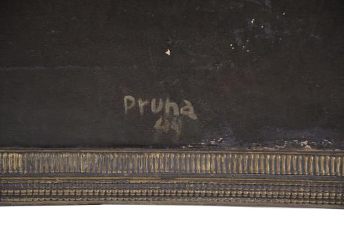 PERE PRUNA OCERANS (1904-1977). "DAMA EN FONDO NEGRO", 1944.