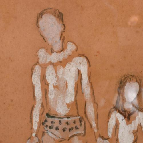 ESCUELA ESPAÑOLA, SIGLO XX. "FIGURAS AFRICANAS".