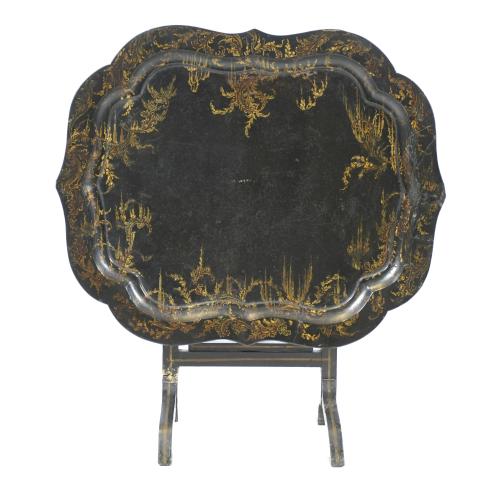 Mesa auxiliar tilt-top inglesa. siglo XIX. 