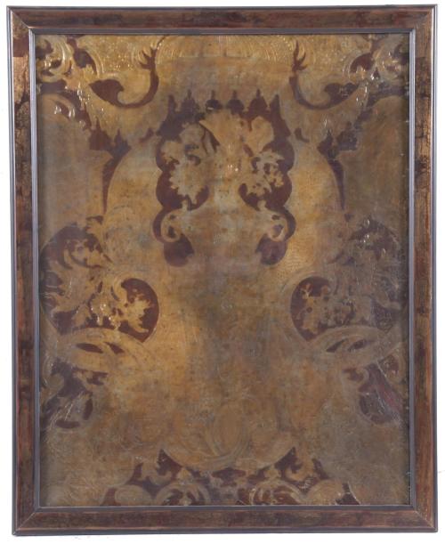 CHARLES II EMBOSSED LEATHER, LATE 17TH CENTURY. 