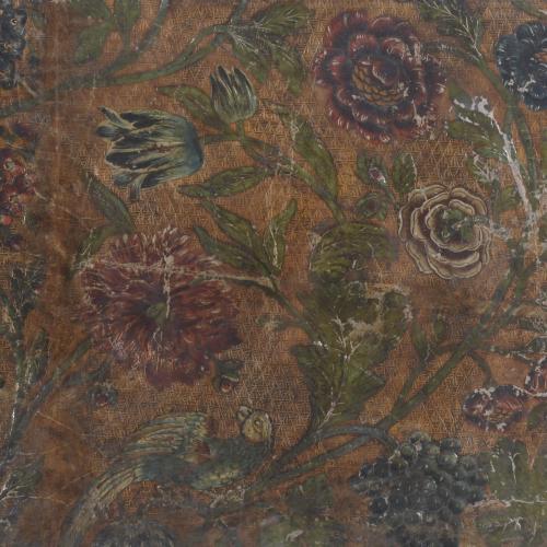 FRAGMENT OF PHILIP V EMBOSSED LEATHER, EARLY 18TH CENTURY. 