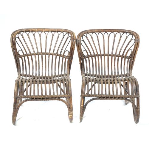 SIGUIENDO MODELOS DE MIGUEL MILÁ. DOS SILLONES DE MIMBRE
