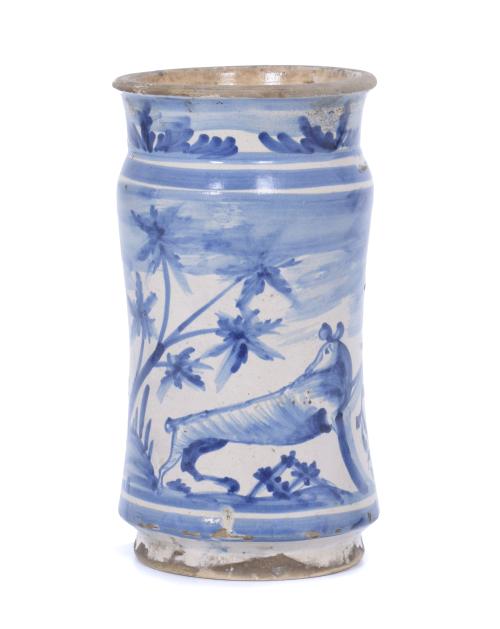 PHARMACY JAR IN CATALAN POTTERY, 18TH CENTURY.