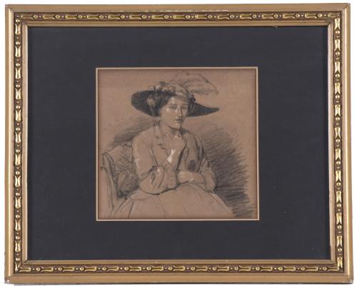 19TH-20TH CENTURIES SPANISH SCHOOL. "WOMAN WEARING A HAT".