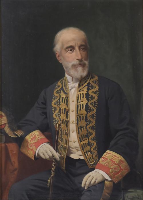 RAMON BORRELL PLA (1876-1963). "RETRATO DE CABALLERO".