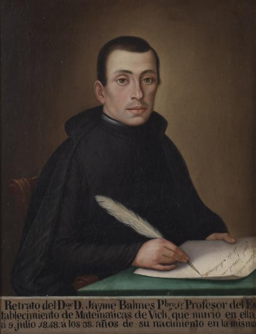 ESCUELA CATALANA, SIGLO XIX. "RETRATO DE JAIME BALMES".