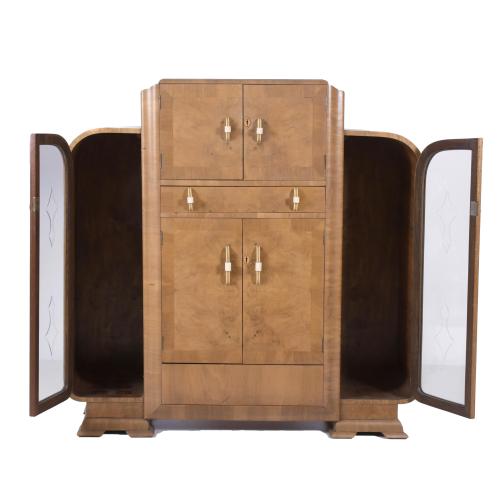 Mueble bar Art Decó, siguiendo modelos vieneses, circa 1925