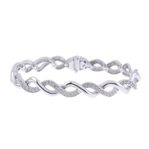 DIAMONDS BRAID BRACELET.