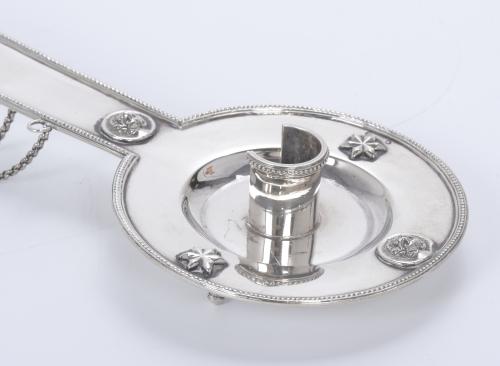 SPANISH SILVER CANDLE HOLDER, MADRID 20TH CENTURY. AFTER RE