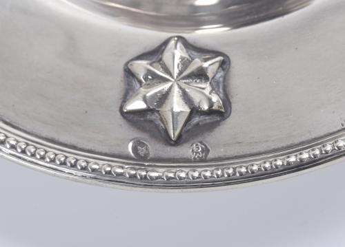 SPANISH SILVER CANDLE HOLDER, MADRID 20TH CENTURY. AFTER RE