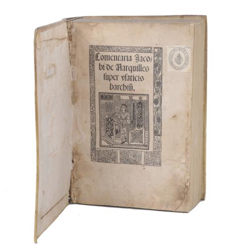 JACOBO DE MARQUILLES. COMENTARIA JACOBI DE MARQUILLES SUPER USATICIS BARCHINONENSIS, 1505.