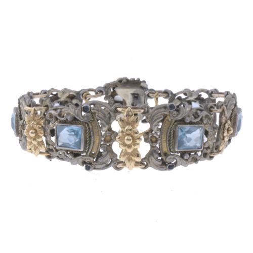CATALAN BRACELET WITH GEMSTONES, 20TH CENTURY.