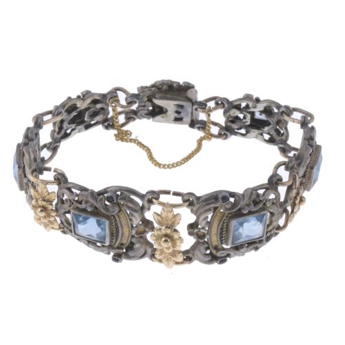 CATALAN BRACELET WITH GEMSTONES, 20TH CENTURY.