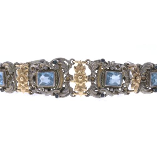 CATALAN BRACELET WITH GEMSTONES, 20TH CENTURY.