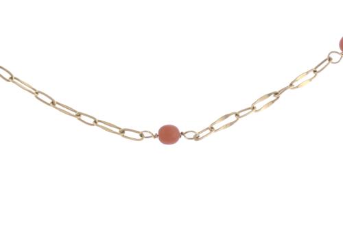 TWO NECKLACES WITH CORAL BEADS