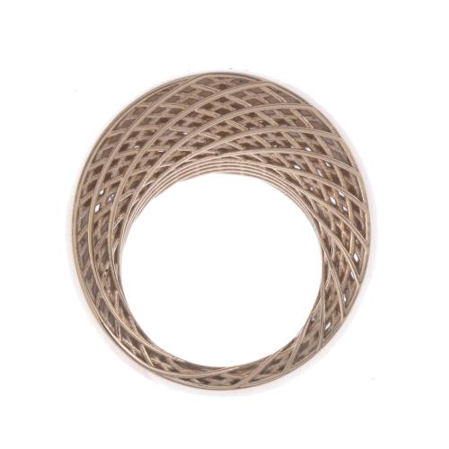 WIDE RING WITH DIAMONDS.