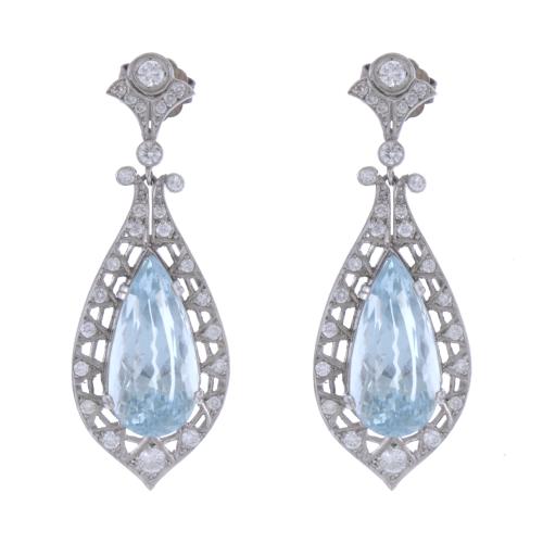 TOPAZES LONG EARRINGS.
